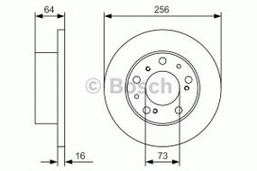 Диск гальмівний CITROEN C4, PEUGEOT 407, 508 передн. (вир-во Bosch) BOSCH 0986479A89 на PEUGEOT 308 SW II
