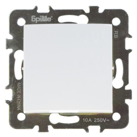 Выключатель одноклавишный белый RB-1V