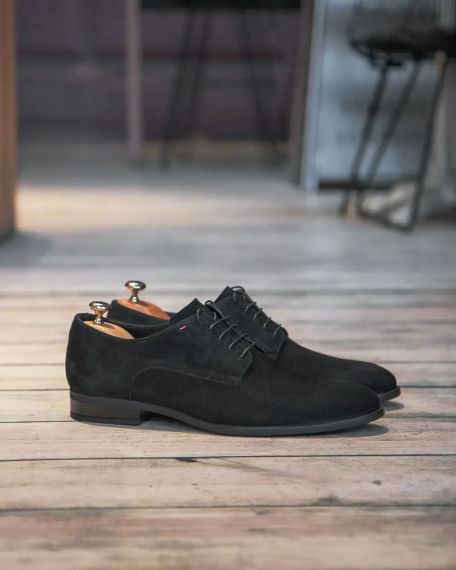 Чорні замшеві туфлі 42 розмір | Зображення 1