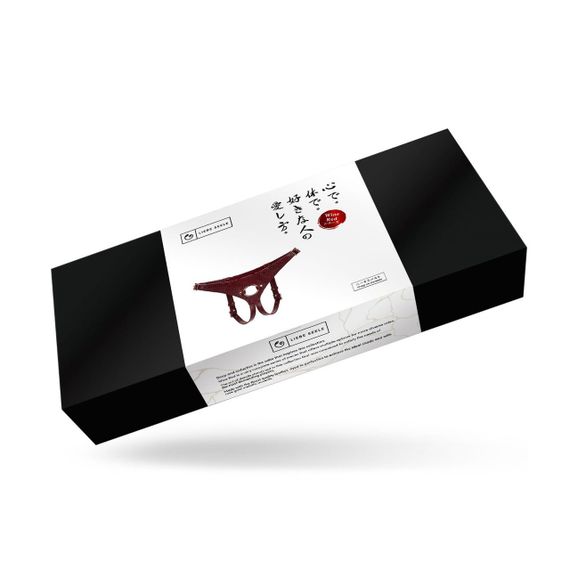 Шкіряні трусики для страпона Liebe Seele Wine Red Strap on Harness, універсальний розмір Sex Aura | Зображення 8