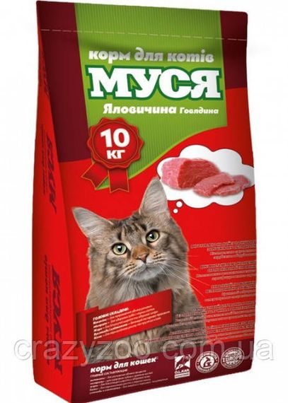 Сухий корм для котів Муся з яловичиною 10 кг 803683