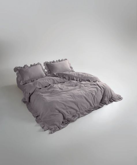 Постельное белье Limasso Stonewashed Exclusive Ranforse 200 х 220 см Opal Grey | Зображення 2