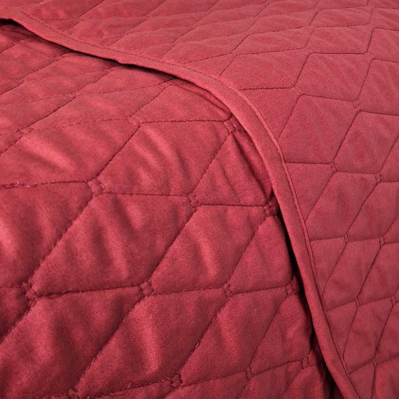 Покривало SoundSleep Siera бавовняне ранфорс 160х220 см бургунді (2800004819152) | Зображення 3