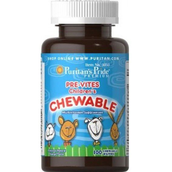 Вітамінно-мінеральний комплекс Puritan's Pride Pre-Vites Childrens Multivitamin 100 Chewable Tabs