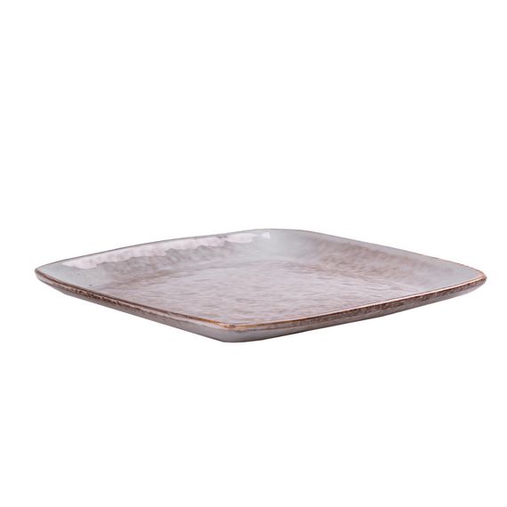 Тарелка плоская квадратная из фарфора 26.5 см бежевая HP631 | Зображення 1