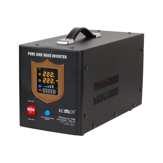 ДБЖ KEMOT PROsinus-1000 12V 1000VA/700W для котла чорний