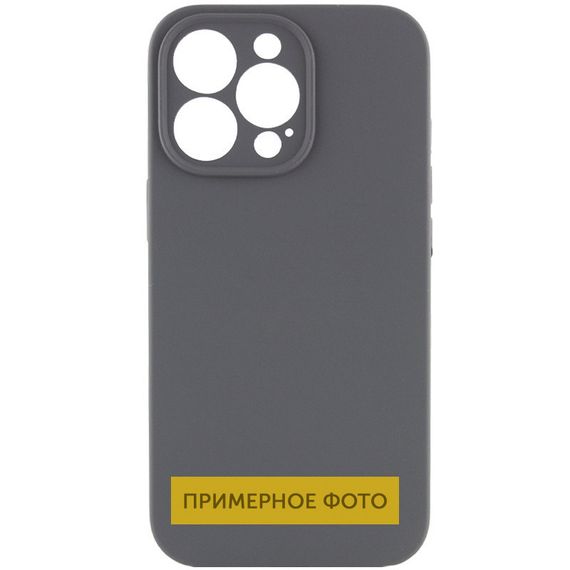 Чехол Silicone Case Full Camera Protective (AA) NO LOGO для Apple iPhone 16 Plus (6.7") Серый / Dark Gray