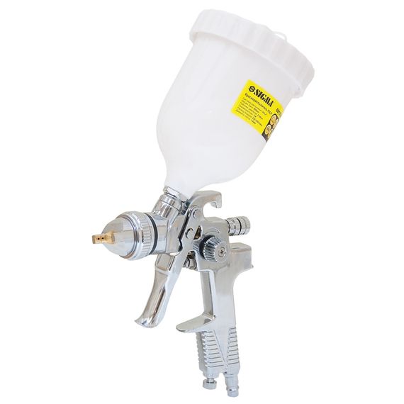Фарборозпилювач хромований Sigma HVLP 1.8 мм з верхнім баком 600 мл (6812141) | Зображення 6