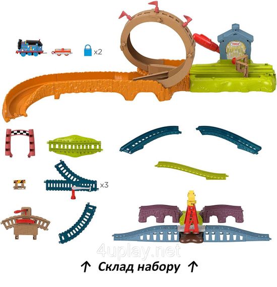 Залізниця Паровозик Томас і друзі Смуга перешкод у ремонтному дворі Fisher-Price Thomas & Friends ​Launch & Loop | Зображення 2