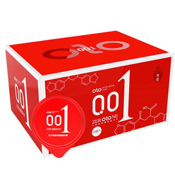 Презервативи OLO 001 (10 штук) Babydoll Універсальний. Червоний 7001-2 | Зображення 1