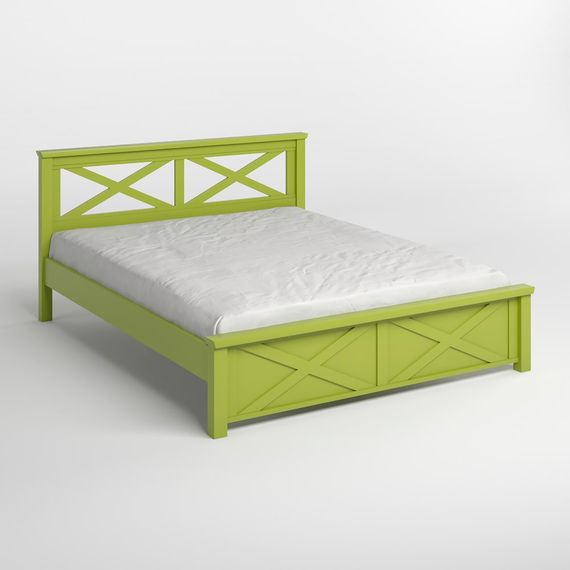 Двоспальне дерев&#039;яне ліжко Mebigrand Прованс Н Лайм (S3050G70Y) 180х200 см (MBG-3131) | Зображення 1