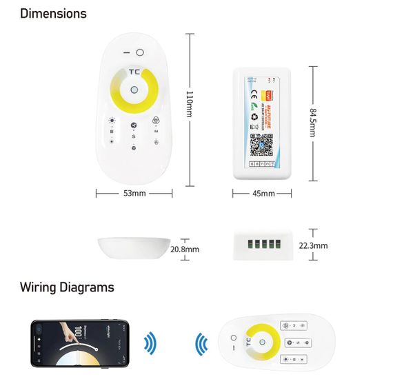 Димер CCT PROLUM Wi-Fi TUYA TOUCH 18A Series: HomeLink | Зображення 3