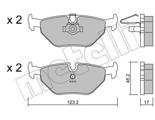Колодки гальмівні задні BMW 5 E39 95-04 22-0210-0 | Зображення 1