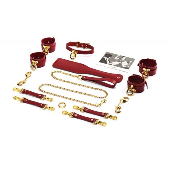Набір BDSM Валіза Бажаний червоний шкіряний Kinky Tools Set UPKO Sex Aura | Зображення 1