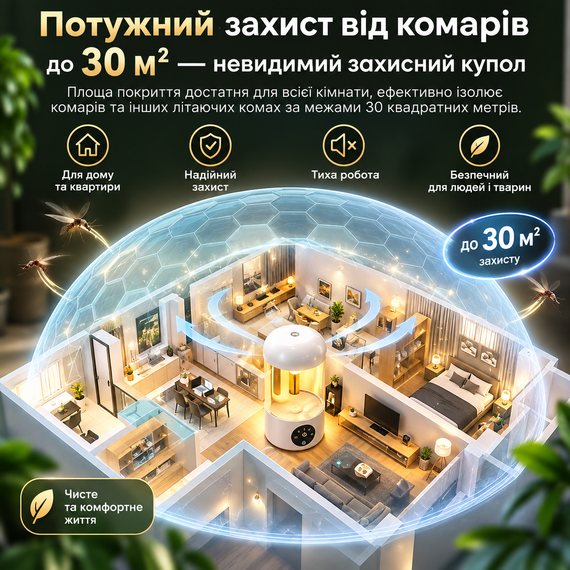 Фумігатор-нічник 2 в 1 з рідиною для захисту від комарів у наборі до 20 м2 | Зображення 7