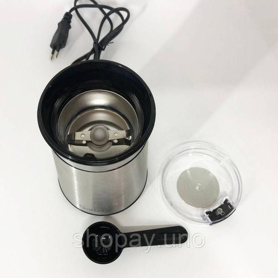 Компактный прибор для измельчения зерен кофе Suntera SCG-603SS 250 Вт, Долговечная кофемолка HA-60 | Зображення 6