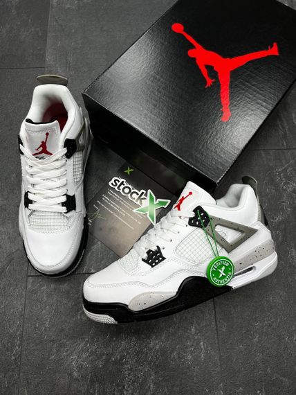 Чоловічі кросівки N Air Jordan 4 Retro White Cement  , В'єтнам 42 | Зображення 9