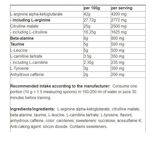 Комплекс до тренування OstroVit PUMP Pre-Workout 500 g /50 servings/ Watermelon | Зображення 1