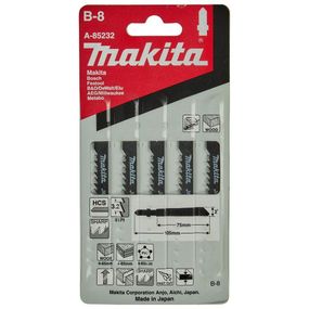 Набір полотен HСS для лобзика по дереву Makita A-85232 (5 шт)