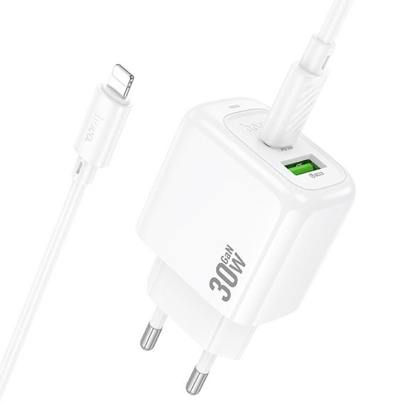 Набір СЗУ HOCO CS55A+Type-C/Lighting кабель, 1xUSB+1xUSB-C, PD30W+QC3.0 | Зображення 4