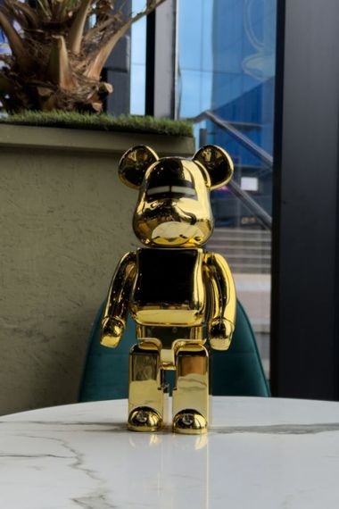Bearbrick Gold X-Large дизайнерська статуетка ведмідь Беарбрік 28 см mb014, колір золотий | Зображення 2