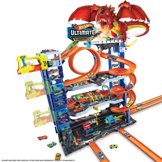Игровой набор Hot Wheels City Ultimate Garage Хот Вилс Сити Легендарный Гараж с Драконом, лифтом, треком | Зображення 2