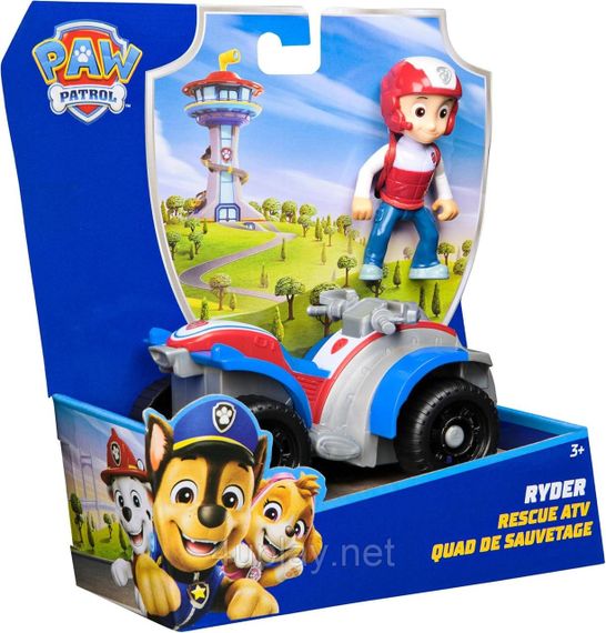 Щенячий патруль Спасательный квадроцикл и фигурка Райдер Paw Patrol Ryder's Rescue ATV Vehicle with Figure | Зображення 2