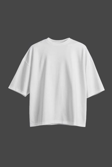 Oversize футболка з принтом zauebalo біла | Зображення 2