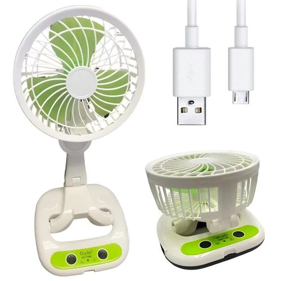 Настільний вентилятор з LED підсвіткою та USB, KC-7900 / Міні-вентилятор настільний акумуляторний | Зображення 4