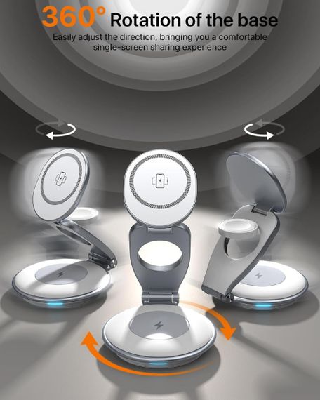 Зарядний пристрій для Apple EXW магнітний бездротовий, з адаптером 30 Вт (білий) | Зображення 5