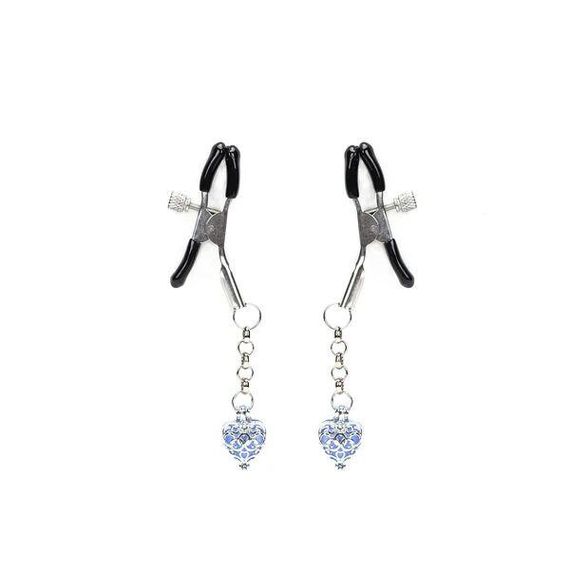 Затискачі для сосків Liebe Seele Glow-in-dark Nipple Clamps Blue Sex Aura