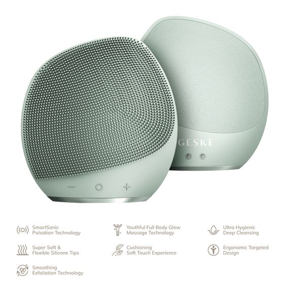 Ультразвуковая щетка для тела и интенсивный пилинг GESKE Sonic Body Brush&Intensive Exfoliator 7в1 starlight, Зеленый | Зображення 1