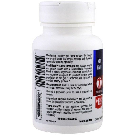 Противогрибковый препарат Enzymedica Candidase, Extra Strength 42 Caps ENZ-13010 | Зображення 2