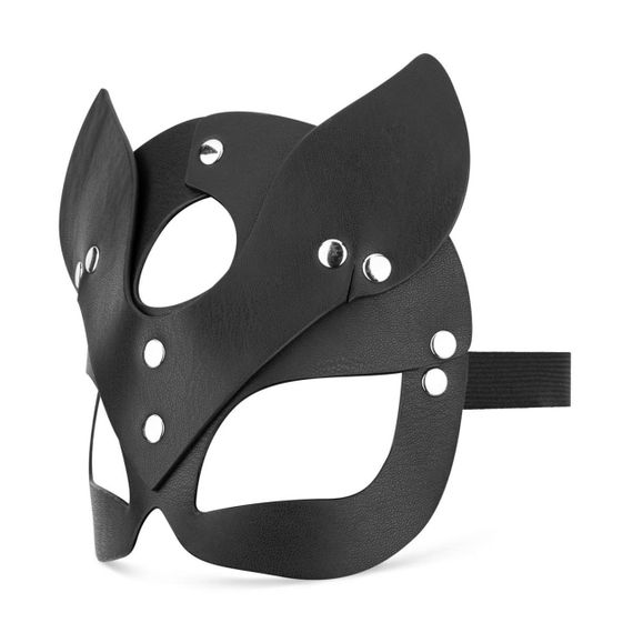 Маска кошечки Bedroom Fantasies PU Leather Kitty Black, черная Sex Aura | Зображення 1