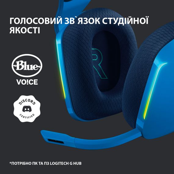 Навушники Logitech G733 Lightspeed Wireless RGB Gaming Headset Blue (981-000943) | Зображення 8