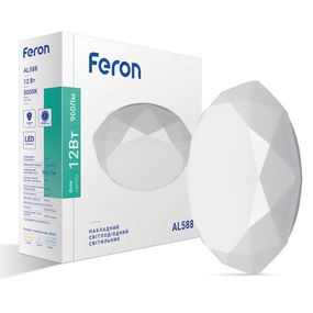 Світлодіодний накладний світильник Feron AL588 12Вт 5000K білий