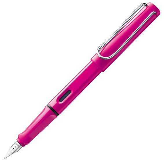 Перьевая ручка Lamy Safari, корпус розовый, экстра-тонкое (EF)