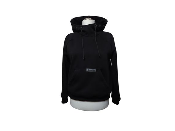 Худи женский черный теплый зимний толстовка с капюшоном футер трехнитка с начесом 56
