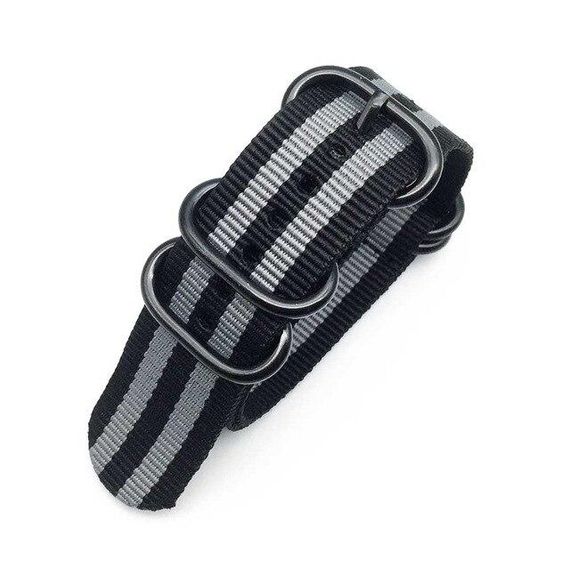 Нейлоновий ремінець Primolux Traveller для Apple Watch 38mm / 40mm / 41mm - Black&Grey | Зображення 3