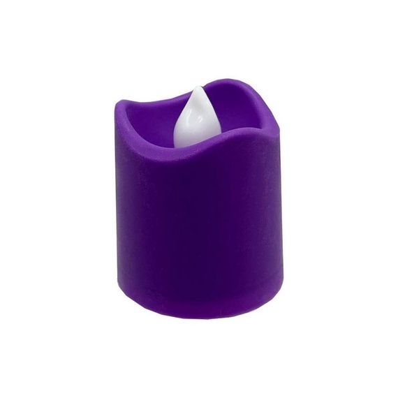 Декоративна свічка LED з полум'ям 12-67C(Violet) 4 см, фіолетовий