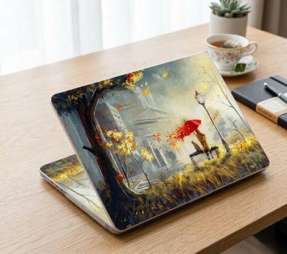 Дизайнерський чохол-накладка для MacBook Air 13 «Осінній дощ» (33х23 см) у твердій упаковці | Зображення 1