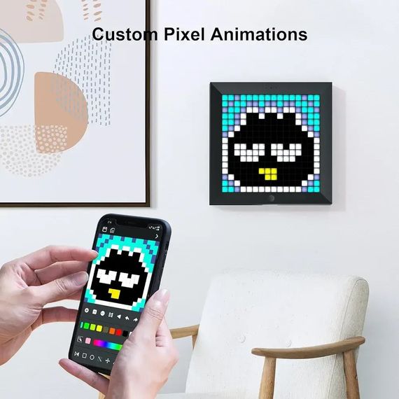 Цифровая фоторамка Pixel Art со светодиодным дисплеем 16x16 APP | Зображення 3