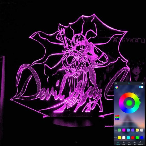 Акриловый светильник-ночник управление с телефона Devil May Cry 2 tty-n001996