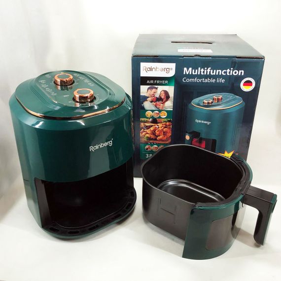 Фритюрница бытовая без масла Rainberg RB-2242 на 6 л 3800 Вт, Аэрофритюрница электрическая для дома BI-43 | Зображення 7