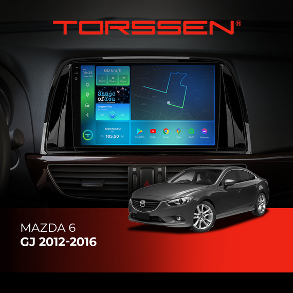 Штатна магнітола Torssen 2K Mazda 6 GJ 2012-2016 F9464 4G Carplay DSP