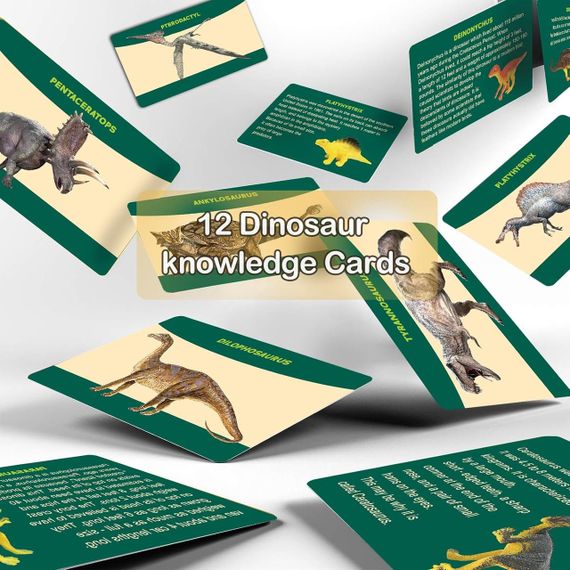 STEM набір археолога для розкопок “Яйця динозаврів” з 12 фігурками, ігровим полем, картками та інструментами для дітей 5–10 років | Зображення 5