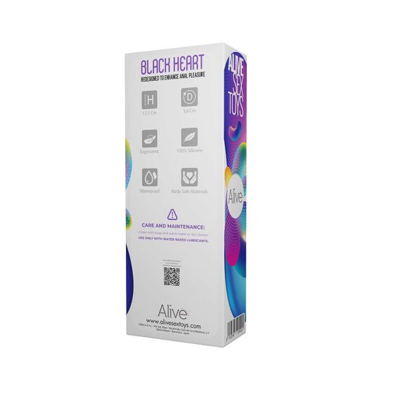 Анальный стимулятор Alive Black Heart Teal Black, макс. диаметр 3,6см sexstyle | Зображення 3