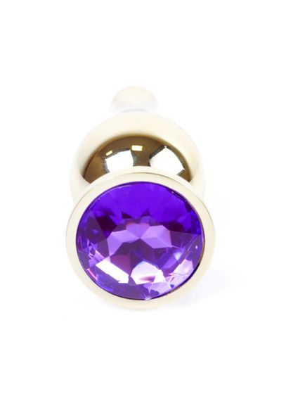 Анальна пробка - Jewellery Gold Long Plug Purple | Зображення 3