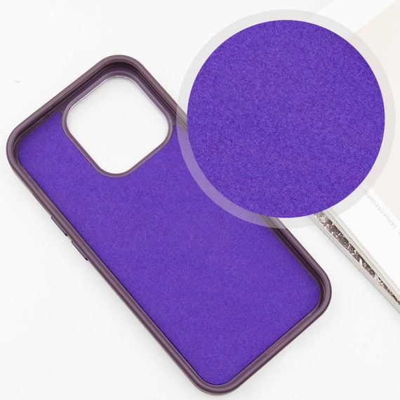 Кожаный чехол SnapCase with MagSafe для Apple iPhone 15 Pro (6.1") Dark Purple | Зображення 3