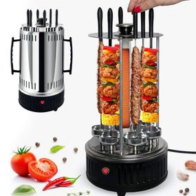 Електрошашличниця вертикальна на 6 шампурів, 1000W, Kebabs Machine / Домашня електрична шашличниця